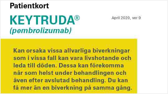 Keytruda Patientkort