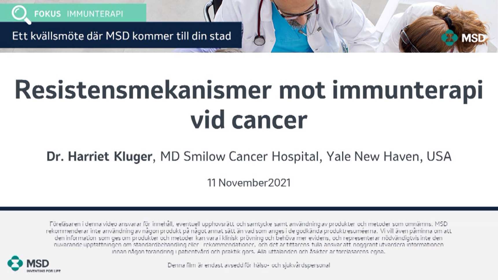 Webinar - Resistensmekanismer mot immunterapi vid cancer