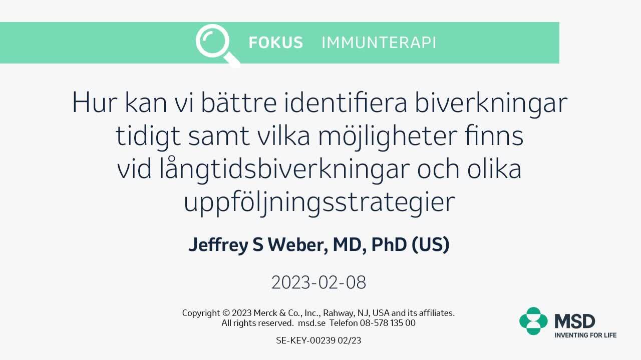 Onkologi Webinar: Fokus Immunterapi - Jeffrey Weber