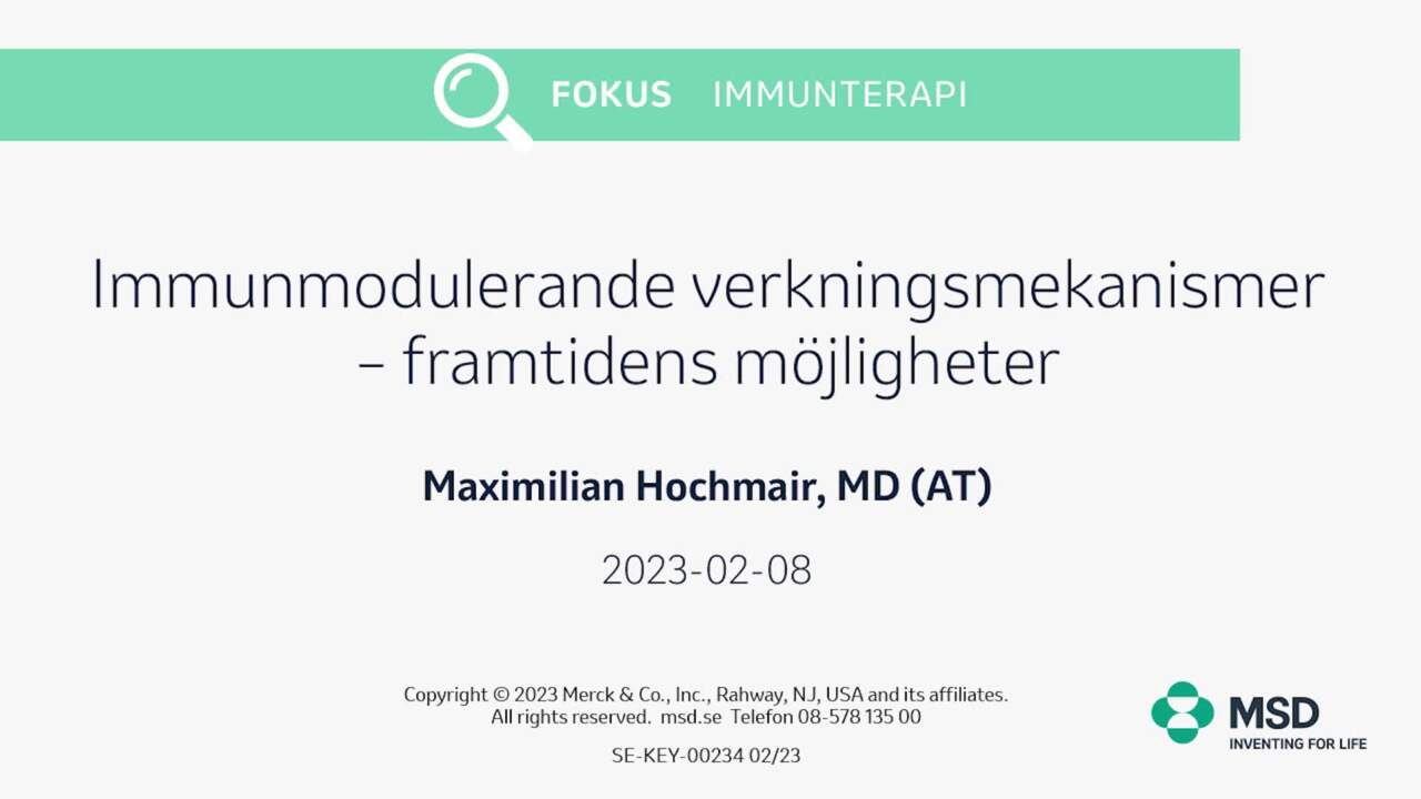 Onkologi Webinar: Fokus Immunterapi - Maximilian Hochmair
