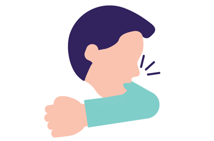Icon coughing man